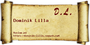 Dominik Lilla névjegykártya